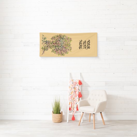 Levensloop - Spiralen bladeren vruchten 1 Spandoek (Insitu)