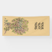 Levensloop - Spiralen bladeren vruchten 1 Spandoek (Horizontaal)