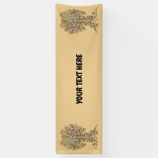 Levensloop - Spiralen bladeren vruchten 1 Spandoek (Verticaal)