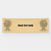 Levensloop - Spiralen bladeren vruchten 1 Spandoek (Horizontaal)