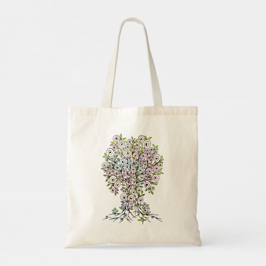 Levensloop - Spiralen bladeren vruchten 1 Tote Bag (Achterkant)