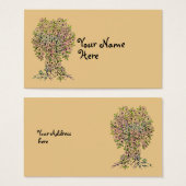 Levensloop - Spiralen bladeren vruchten 1 Visitekaartje (Voorkant /achterkant)