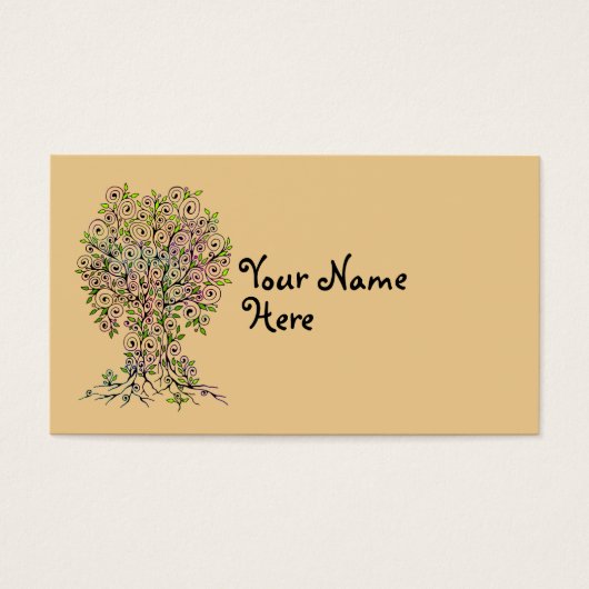 Levensloop - Spiralen bladeren vruchten 1 Visitekaartje (Voorkant)