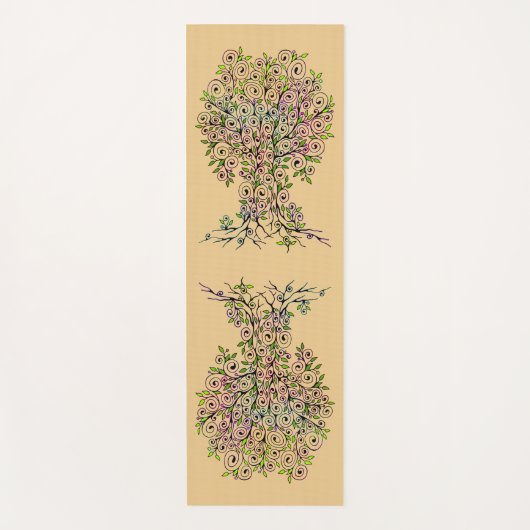 Levensloop - Spiralen bladeren vruchten 1 Yogamat (Voorkant)