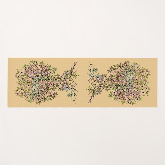 Levensloop - Spiralen bladeren vruchten 1 Yogamat (Voorkant (horizontaal))