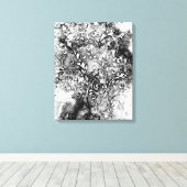 Levensloop - Spiralen laten gomstijl 1 achter Canvas Afdruk (Insitu (Houten vloer))