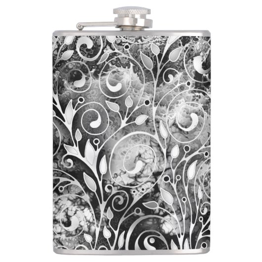 Levensloop - Spiralen laten gomstijl 1 achter Heupfles (Voorkant)