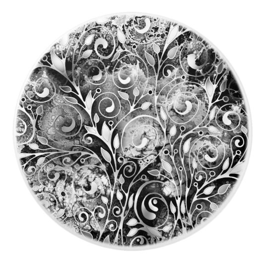 Levensloop - Spiralen laten gomstijl 1 achter Keramische Knop (Voorkant)