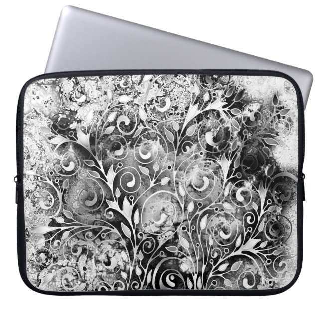Levensloop - Spiralen laten gomstijl 1 achter Laptop Sleeve (Voorkant)