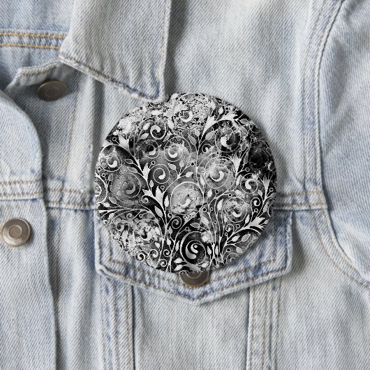 Levensloop - Spiralen laten gomstijl 1 achter Ronde Button 4,0 Cm (In situ)