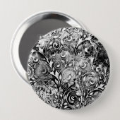 Levensloop - Spiralen laten gomstijl 1 achter Ronde Button 4,0 Cm (Voorkant /achterkant)