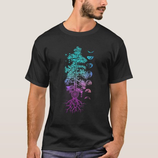 Levensloop van de Maan Yoga Chakra Gift T-shirt (Voorkant)