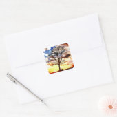 Levensloop Vierkante Sticker (Envelop)