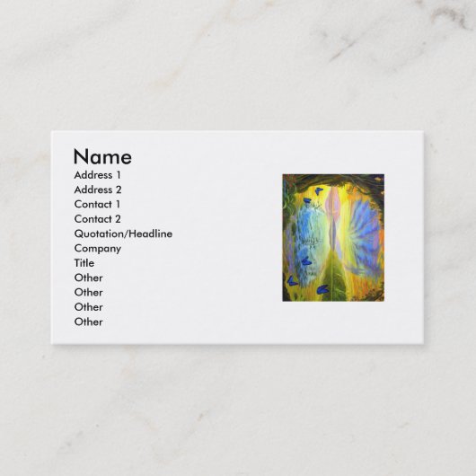 Levensloop-Visitekaartje Visitekaartje (Voorkant)