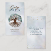 Levensloop - Yggdrasil - Marble Leaves Business Visitekaartje (Voorkant / Achterkant)