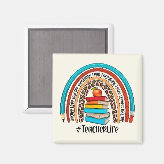 Levensmagneet van de leraar magneet (Voorkant / Achterkant)