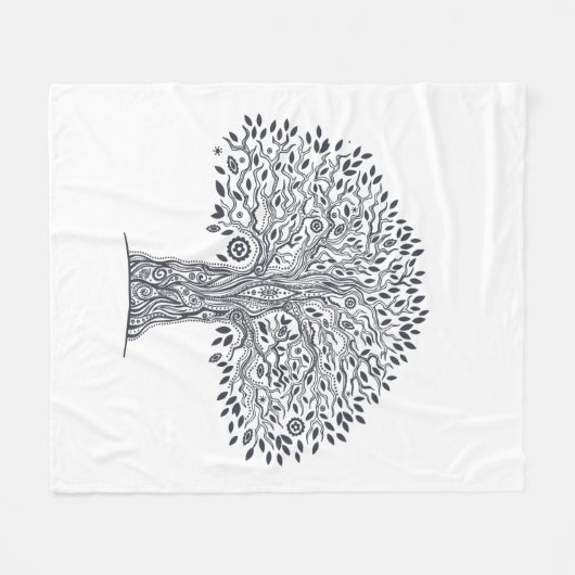 Levensmiddelboom Fleece Deken (Voorkant (Horizontaal))