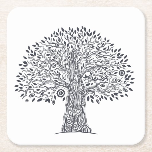 Levensmiddelboom Kartonnen Onderzetters (Voorkant)