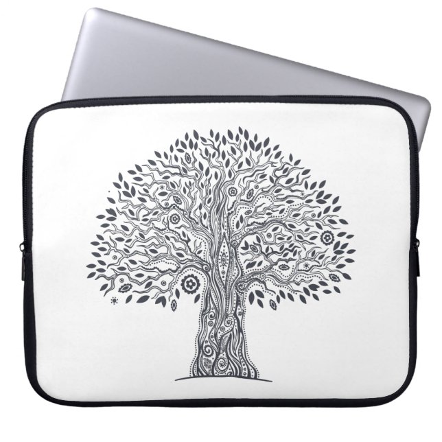 Levensmiddelboom Laptop Sleeve (Voorkant)