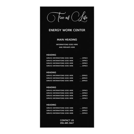 Levensmiddelboom Reclamekaart (Voorkant)