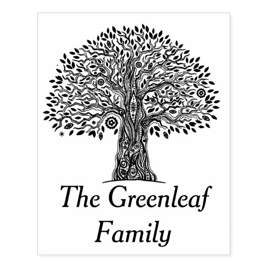 Levensmiddelboom Rubberstempel (Afrduk)