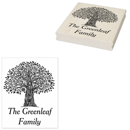 Levensmiddelboom Rubberstempel (Gestempeld)