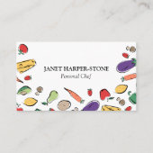 Levensmiddeldoppen | Chef voor persoonlijk gebruik Visitekaartje (Voorkant)