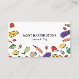 Levensmiddeldoppen | Chef voor persoonlijk gebruik Visitekaartje