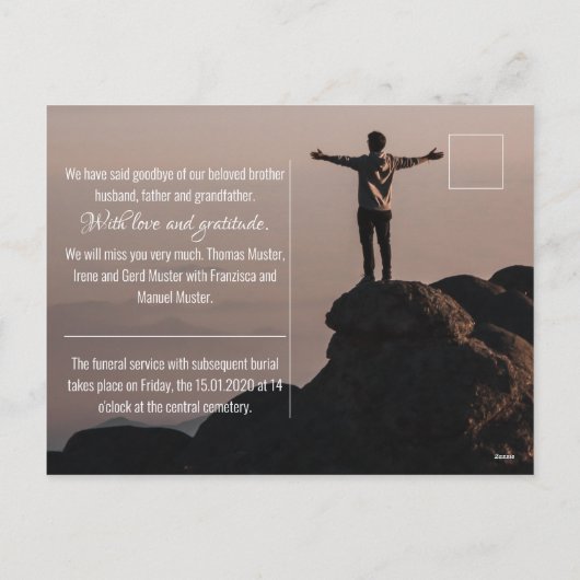 Levensmiddelen 002 briefkaart voor vakantie (Achterkant)