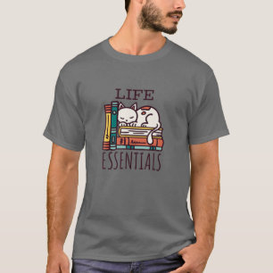 Levensmiddelen, boeken en kratten t-shirt