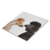 Levensmiddelen die elkaar onderzoeken tegeltje (Zijkant)