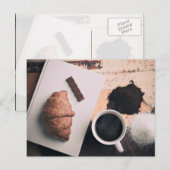 Levensmiddelen, een krossier, een druppel chocolad briefkaart (Voorkant / Achterkant)