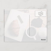 Levensmiddelen, een krossier, een druppel chocolad briefkaart (Achterkant)