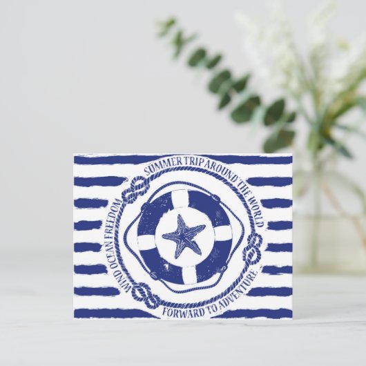 Levensmiddelen en zeeduivel briefkaart (Staand voorkant)