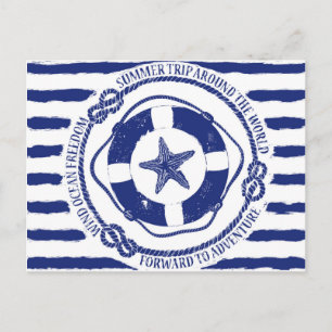 Levensmiddelen en zeeduivel briefkaart