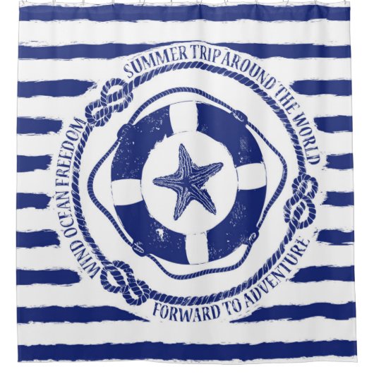 Levensmiddelen en zeeduivel douchegordijn (Voorkant)