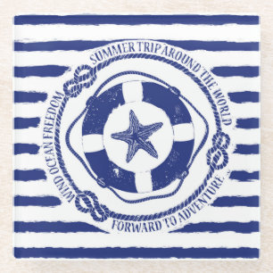 Levensmiddelen en zeeduivel glazen onderzetter