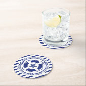 Levensmiddelen en zeeduivel ronde kartonnen onderzetter (Insitu)