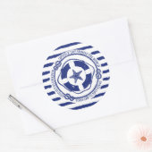 Levensmiddelen en zeeduivel ronde sticker (Envelop)