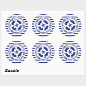 Levensmiddelen en zeeduivel ronde sticker (Vel)
