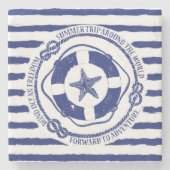 Levensmiddelen en zeeduivel stenen onderzetter (Voorkant)