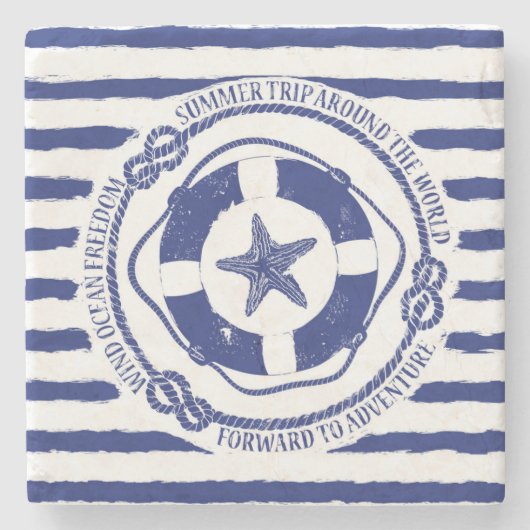 Levensmiddelen en zeeduivel stenen onderzetter (Voorkant)