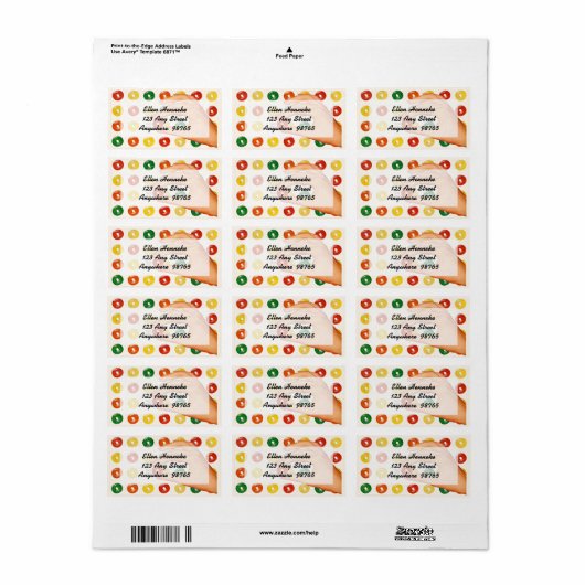 Levensmiddelen Etiket (Full Sheet)