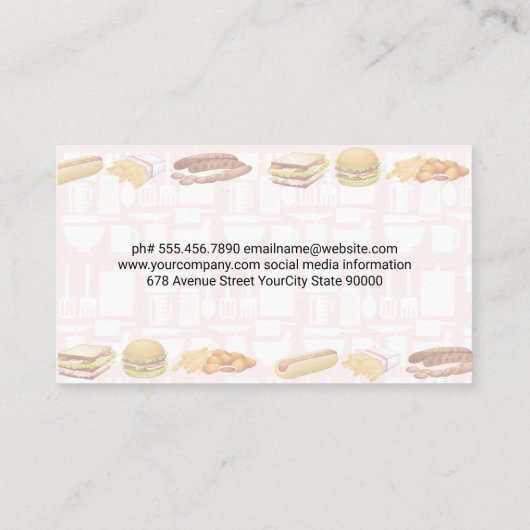 Levensmiddelen | Keukengereedschap Visitekaartje (Achterkant)