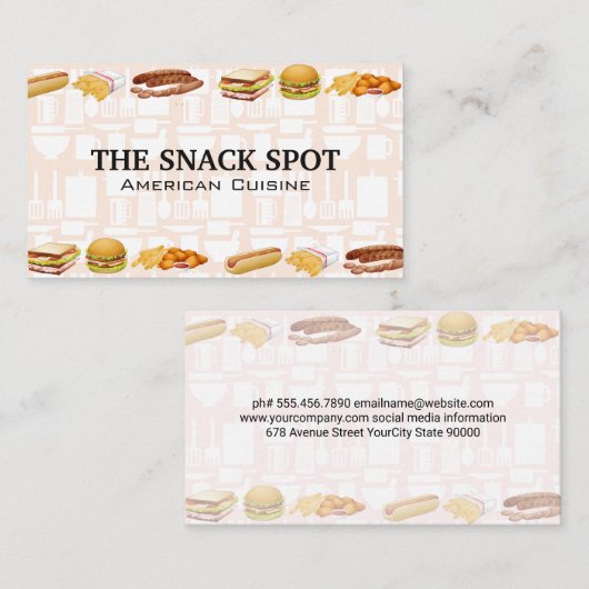 Levensmiddelen | Keukengereedschap Visitekaartje (Voorkant / Achterkant)