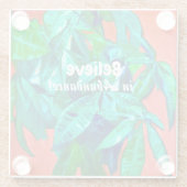 LEVENSMIDDELEN LEVENSMIDDELEN Onderzetter - Geloof Glazen Onderzetter (Achterkant)