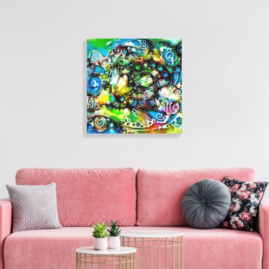 Levensmiddelen - neurografische artikelen 7 canvas afdruk (Insitu (Woonkamer))