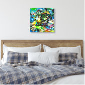 Levensmiddelen - neurografische artikelen 7 canvas afdruk (Insitu (Slaapkamer))