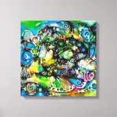 Levensmiddelen - neurografische artikelen 7 canvas afdruk (Voorkant)