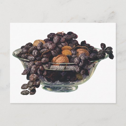  levensmiddelen, noten en amandelen, vruchten en n briefkaart (Voorkant)